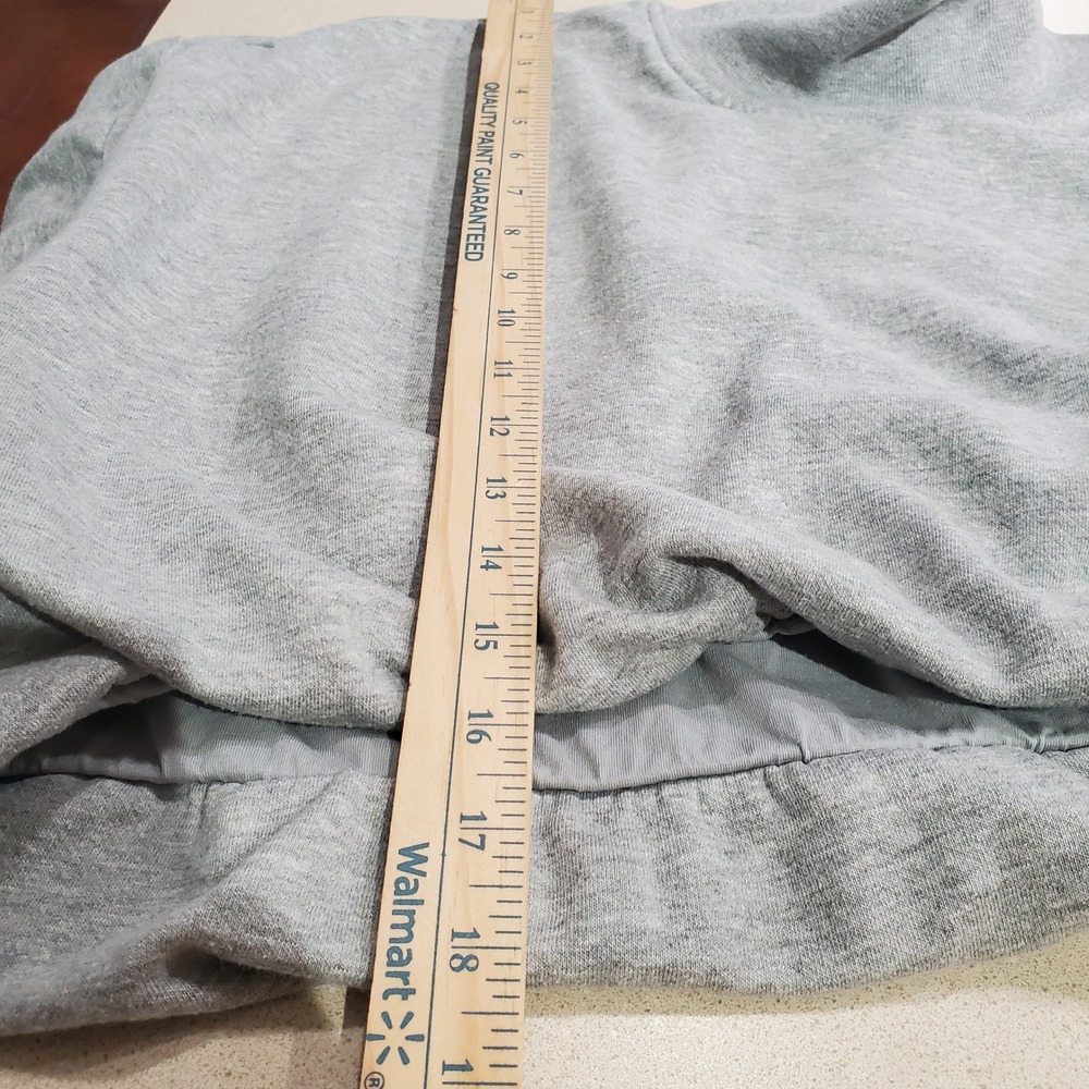 Pilcro Anthropologie Mock Neck Cropped Sweatshirt Heather Gray L OB1866615 - Picture 13 of 14